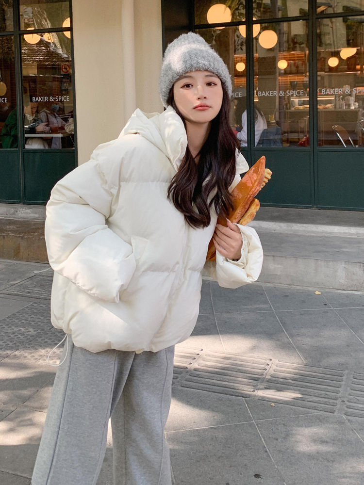 Korean style gentle short down jacket for women small and loose new style thickened puffer jacket cotton