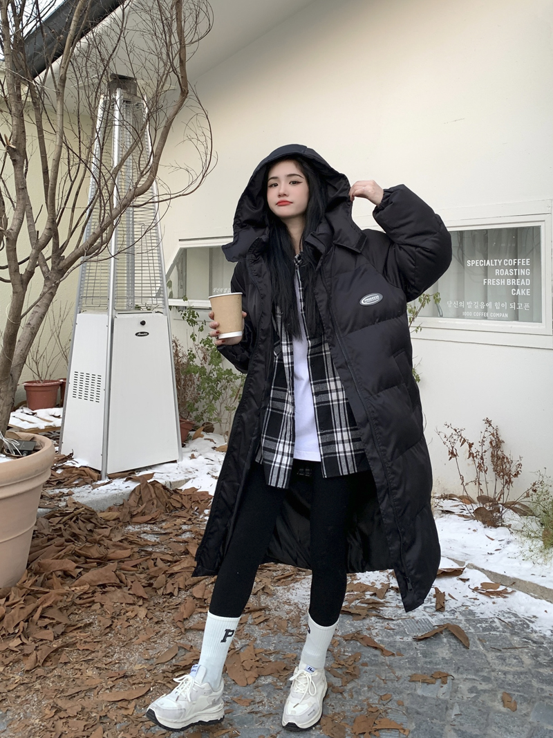 實拍~三標齊~加厚保暖棉服外套連帽寬鬆長款棉衣