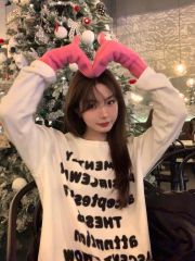 Official high-quality 2023 winter new Korean-style loose solid-color long-sleeved T-shirt top for women, large quantity