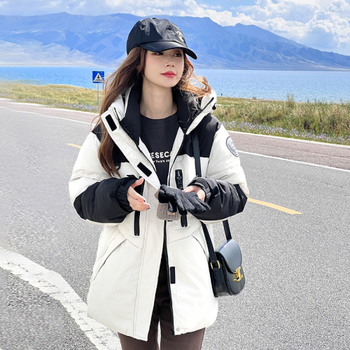 Korean version of new work clothes, couple's clothing, cotton coat, women's new cotton jacket, loose thickened down cotton coat, oversize trendy