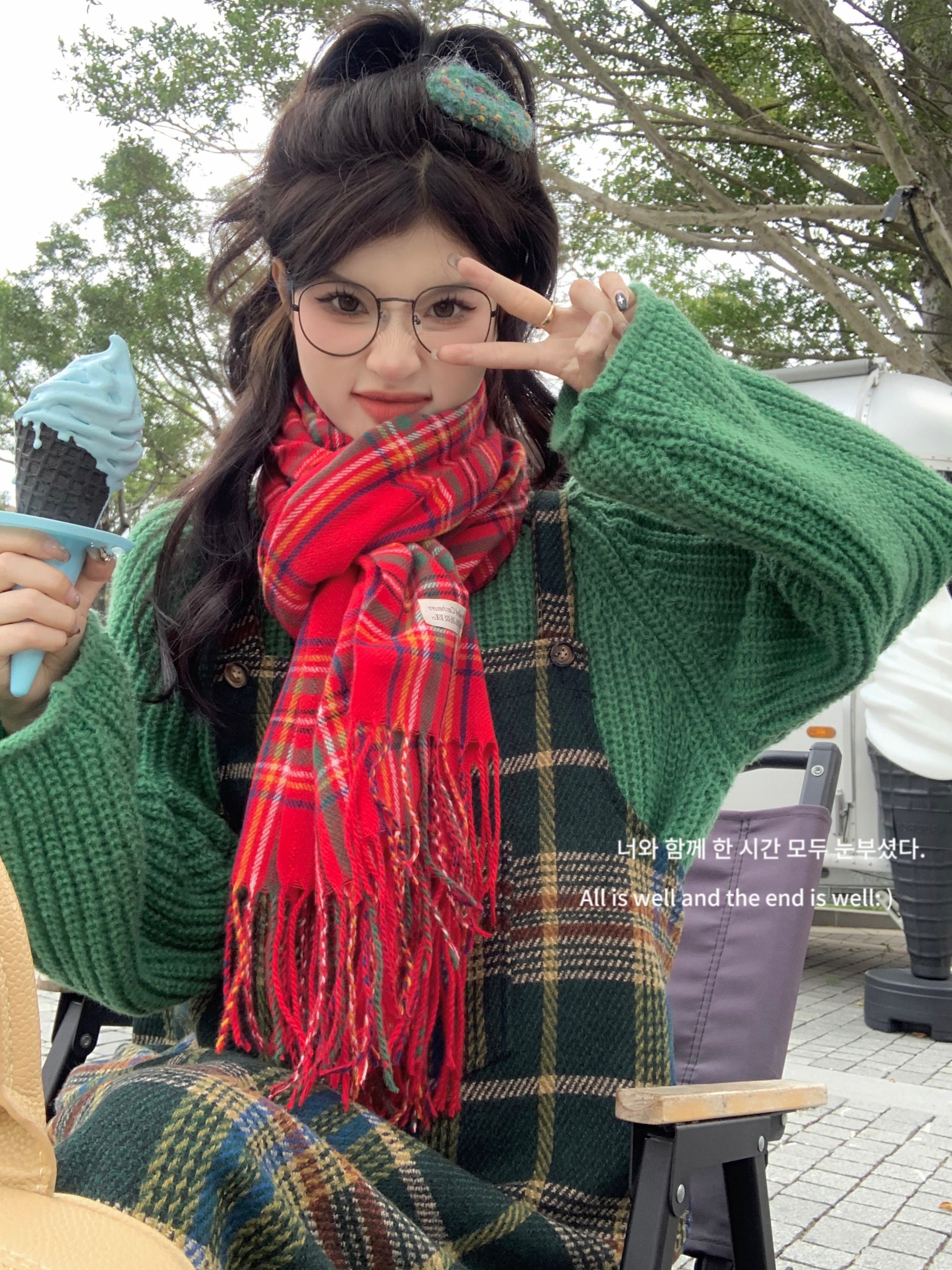 Real shot of ancient plaid imitation cashmere scarf for women 2023 autumn and winter warm couple versatile Korean student scarf