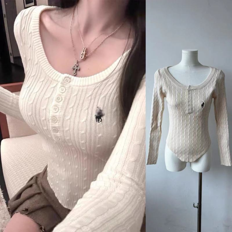 JMSHOP 小蠻腰 羊毛修身上衣女秋冬設計感長袖刺繡麻花針織衫