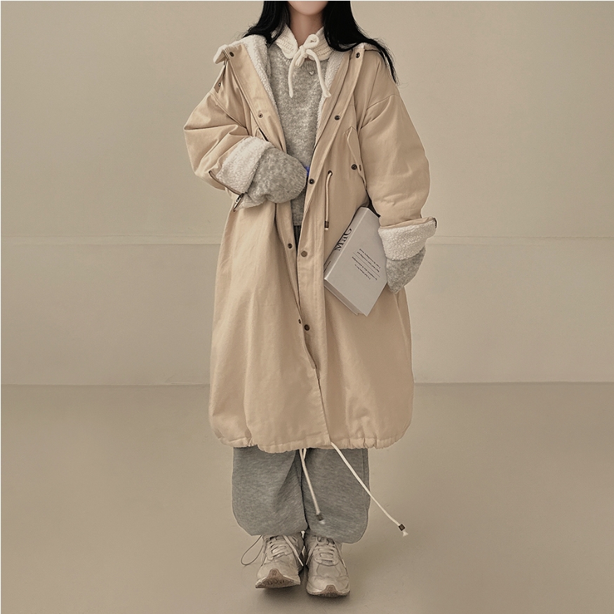 實拍 大碼女裝冬季新款外套加絨棉服中長款韓版寬鬆羊羔毛棉襖