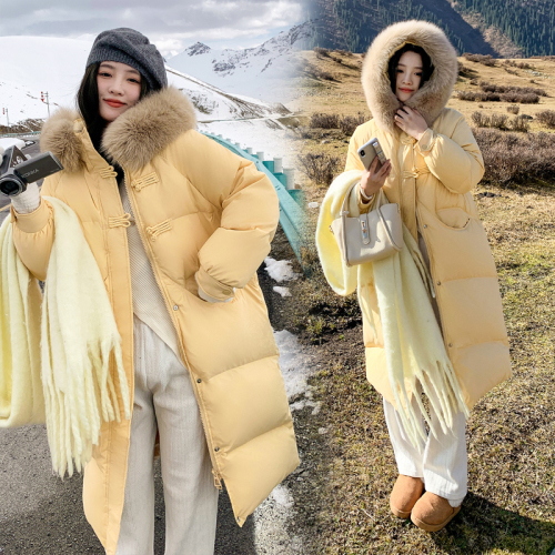 Actual shot of down jacket for women  new style mid-length high-end fashion Korean style winter long style