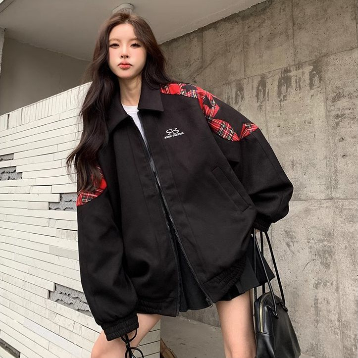 Jackets for girls spring and autumn wear 2023 new junior high school and high school students loose American thin tops baseball uniforms
