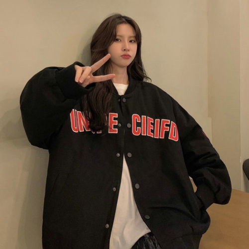 Baseball uniform jacket for women 2024 early spring new vintage college style ins spring and autumn trendy brand jacket casual top