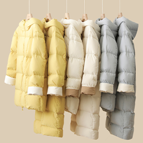Korean style mid-length down jacket, cotton-padded jacket, cold-resistant large quilt | Loose and fashionable down jacket, women's winter hooded jacket