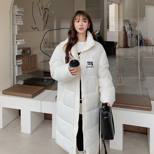 Actual shot of 108 new BF cotton jacket for women, mid-length loose student down jacket, thickened bread jacket