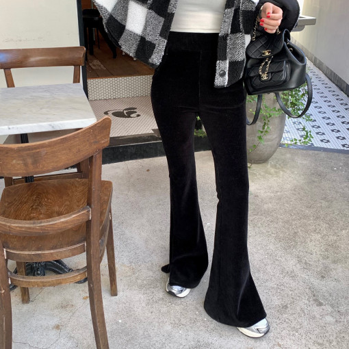 Velvet ribbed trousers