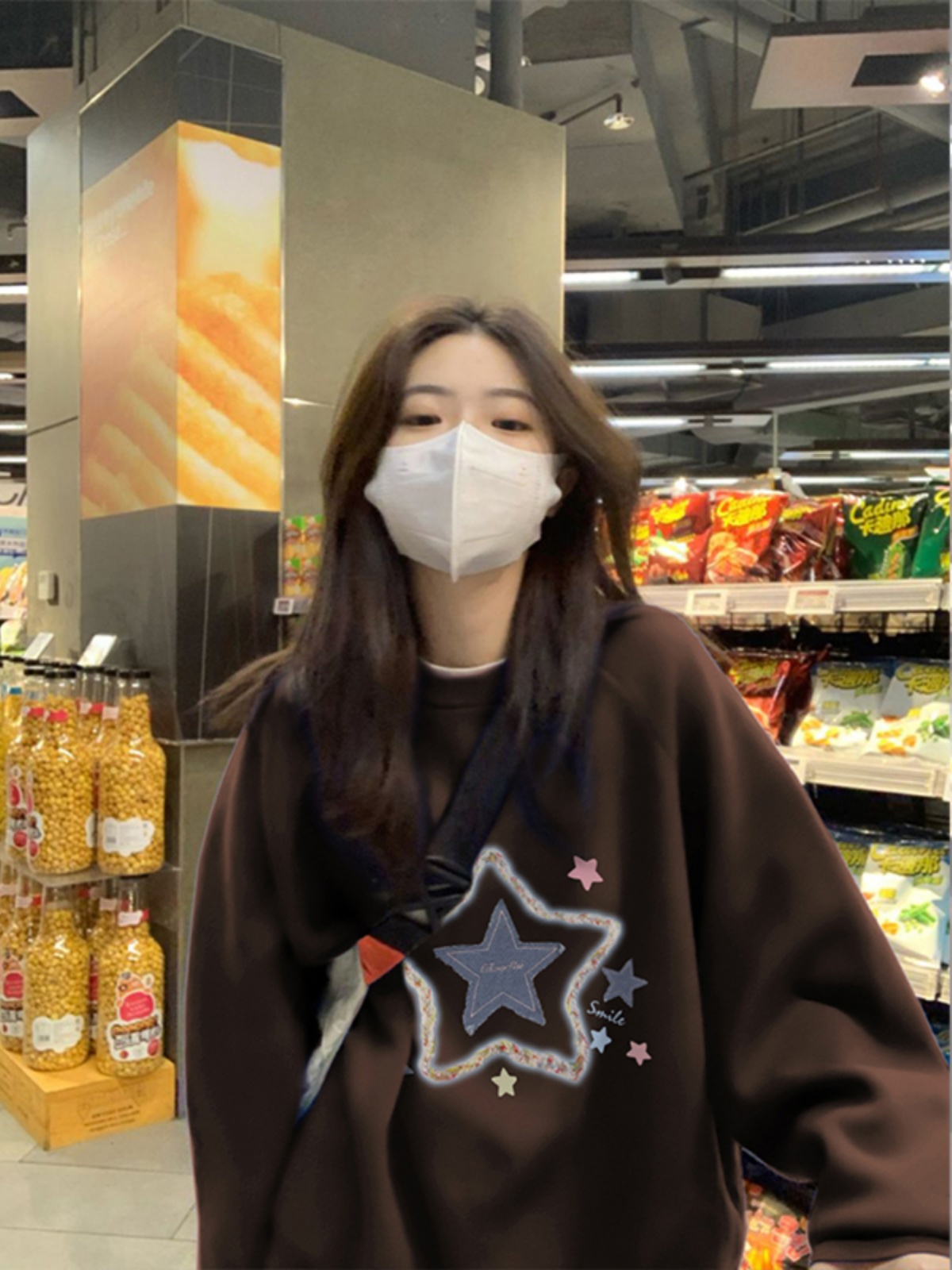 2023新款華棉複合薄款310克/加絨410克 秋冬裝衛衣女印花寬鬆大碼