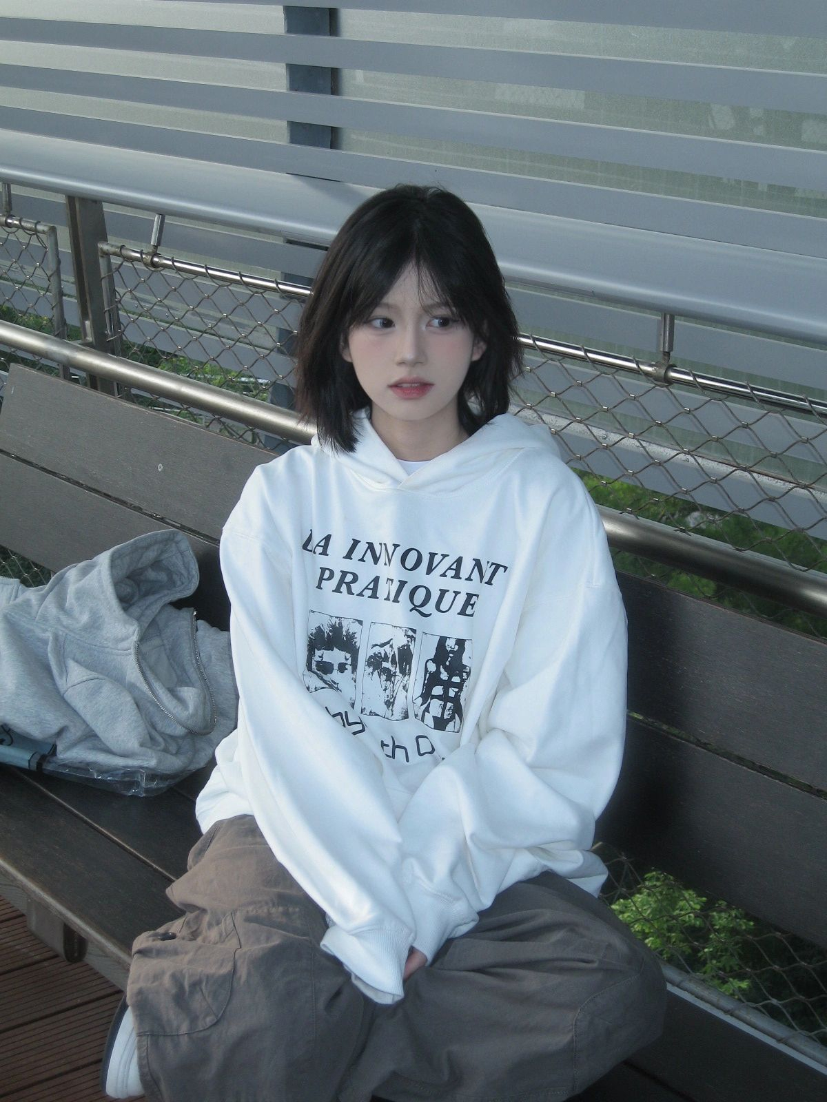 防棉華棉複合牛奶絲300克/銀狐絨400克連帽衛衣女