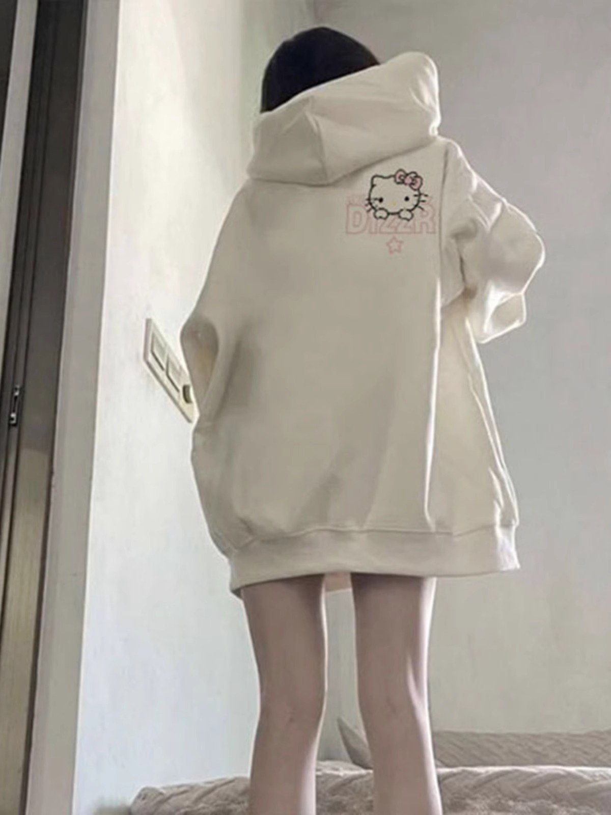 防棉華棉複合牛奶絲300克/銀狐絨400克連帽衛衣女