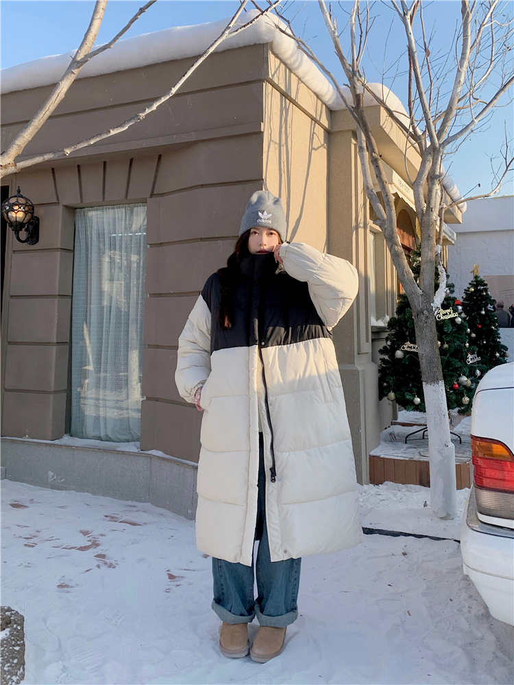 Real shot ~ Long down jacket for women 2023 Korean high-end niche thickened winter bread jacket
