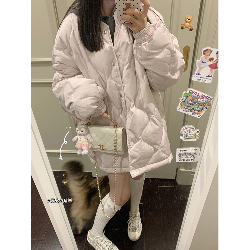 The official picture has inner ribbed light cotton coat for women, winter thickened bread coat, cotton-padded jacket top for women
