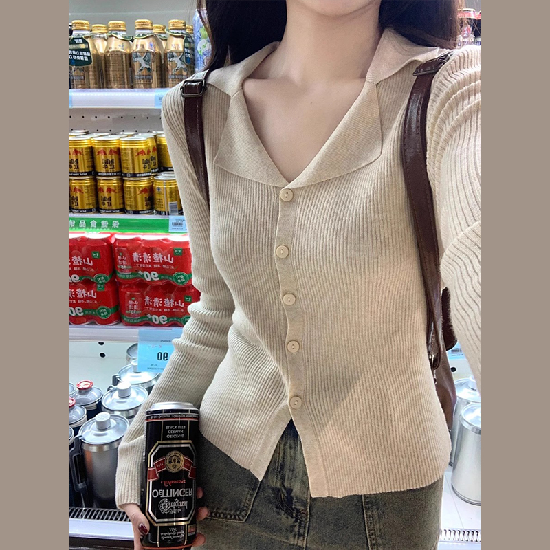 慵懶風軟糯寬鬆粉色針織開衫毛衣女秋冬季新款長袖上衣外套