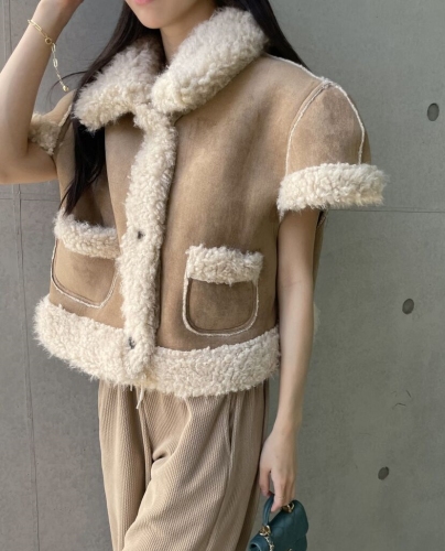 INS Korea Dongdaemun 2023 new niche design versatile double-sided fur integrated vest