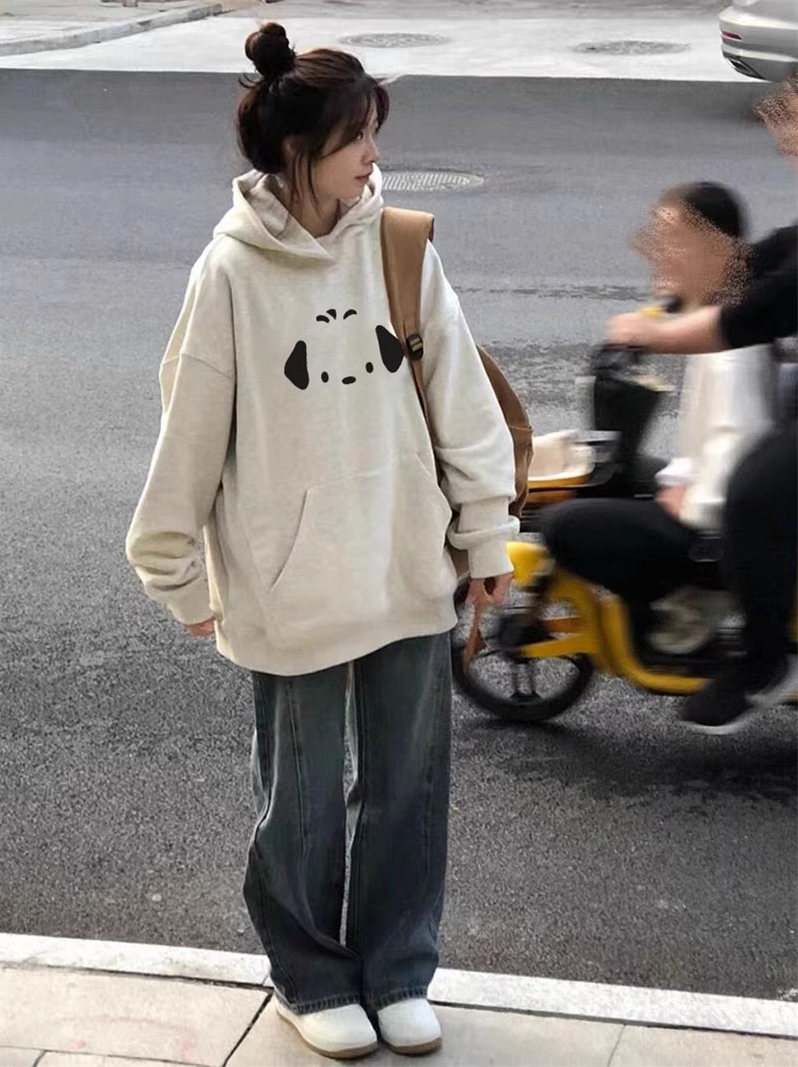 2023年新款東大門華棉複合薄款310克/加絨410克秋冬裝衛衣女印花
