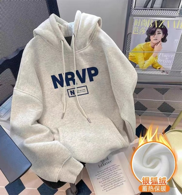 印花衛衣女連帽簡約高級感上衣