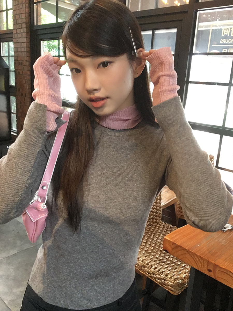 秋冬假兩件針織衫女2023新款秋冬高領長袖修身套頭洋氣毛衣外套