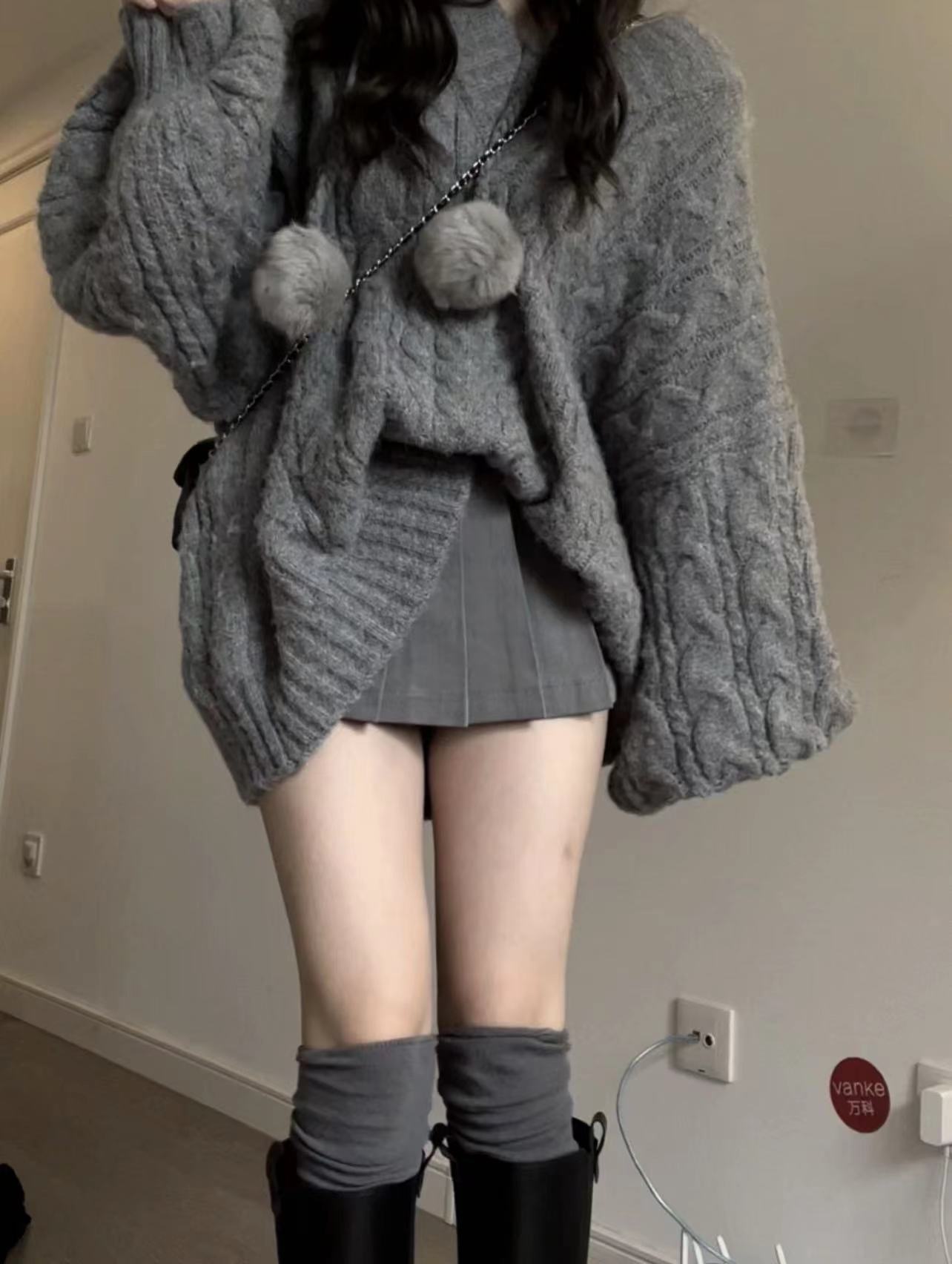 森系復古高級感麻花毛衣女秋冬