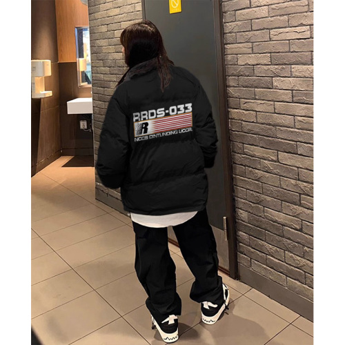 The English has been changed M66# official picture autumn and winter new casual thickened cotton clothing Korean style loose printed jacket and bread suit