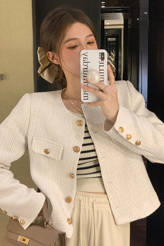 Xiaoxiangfeng thickened jacket women's winter new French short style high-end street temperament versatile top