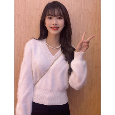 法式溫柔風軟糯針織衫毛衣女秋冬新款設計感小眾氣質顯瘦百搭上衣