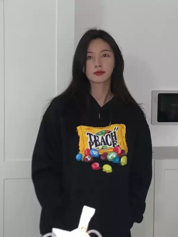 American retro hooded sweatshirt women's autumn 2023 new style lazy style loose couple wear snack hoodie top