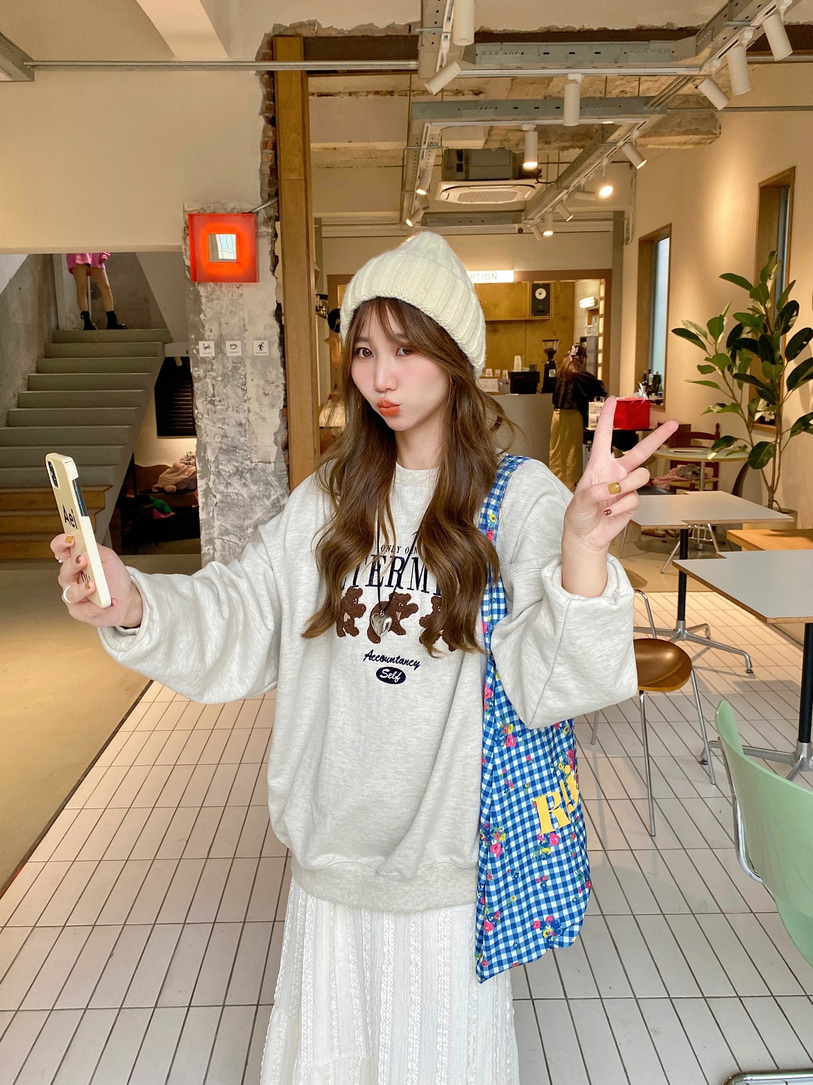 2023新款華棉複合薄款310克/加絨410克 秋冬裝衛衣女印花寬鬆大碼