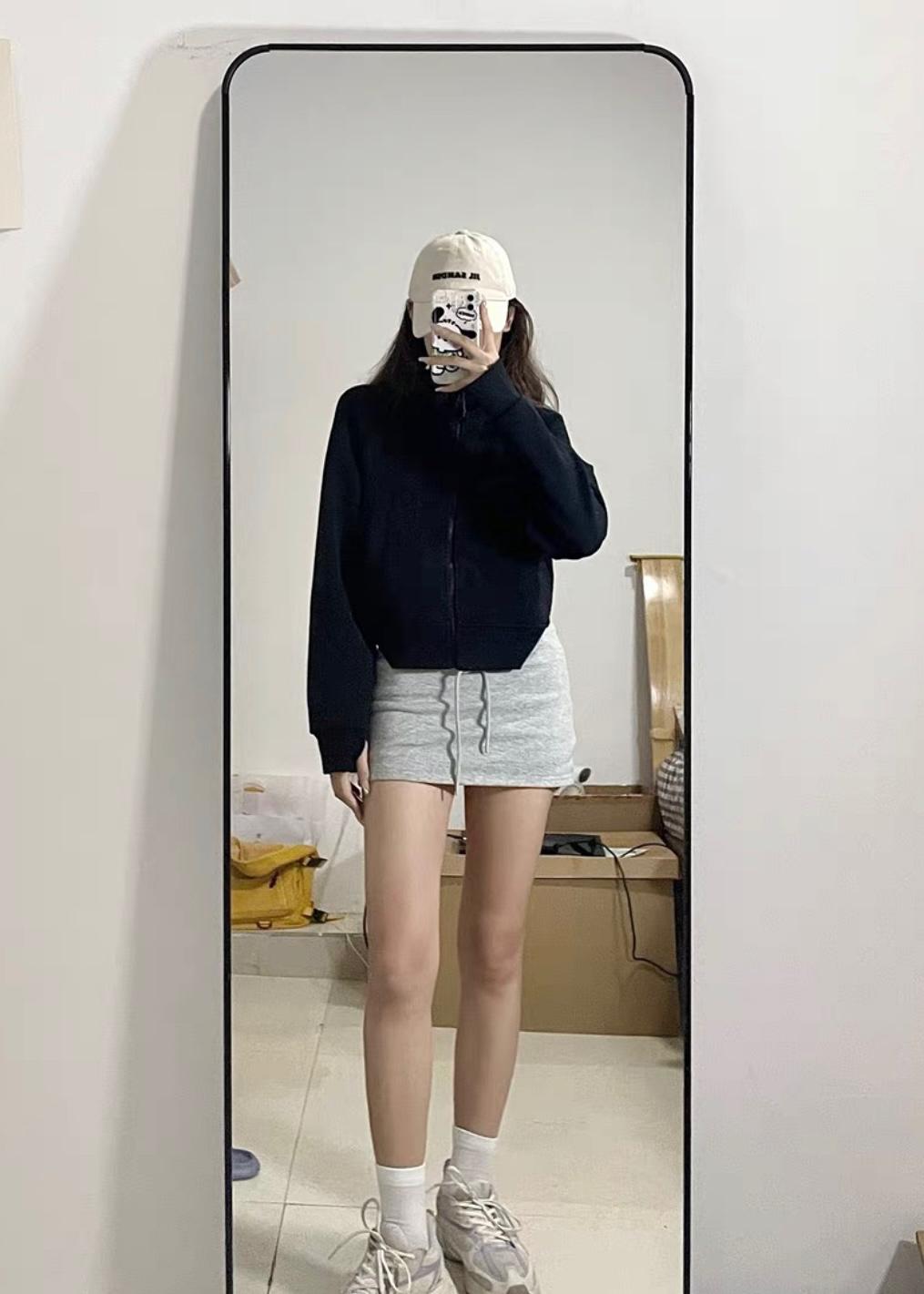 仿棉華棉復牛奶絲120克美式復古短款bm連帽外套