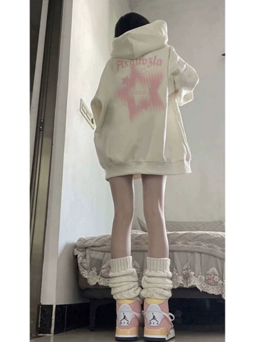 2023年新款東大門華棉複合薄款310克/加絨410克秋冬裝衛衣女印花