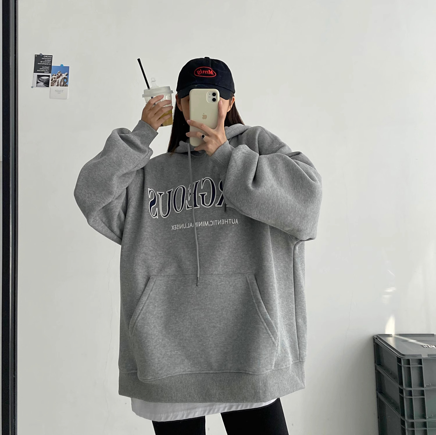 官圖  加絨250g / 大衛衣連帽秋冬款衛衣女加絨