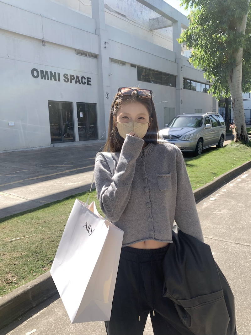 Actual shot Korean style loose soft waxy short long-sleeved cardigan sweater jacket gentle knitted bottoming shirt