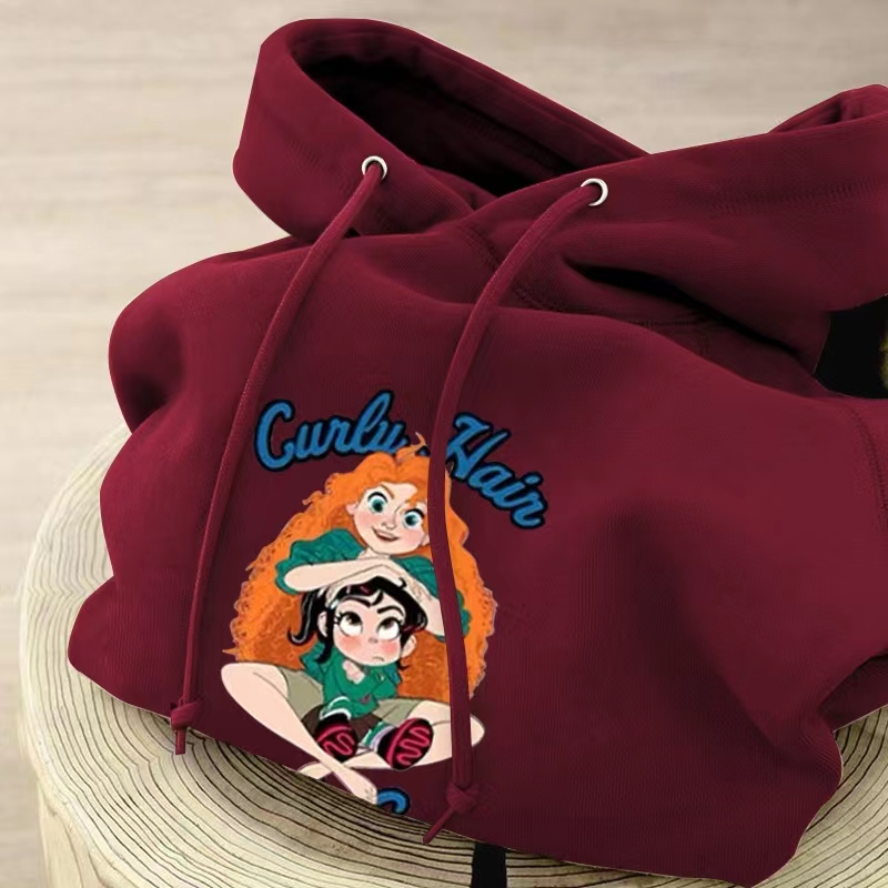 Thin Chinese cotton milk silk plus velvet Chinese cotton silver fox velvet printed sweatshirt women's hooded simple high-end top