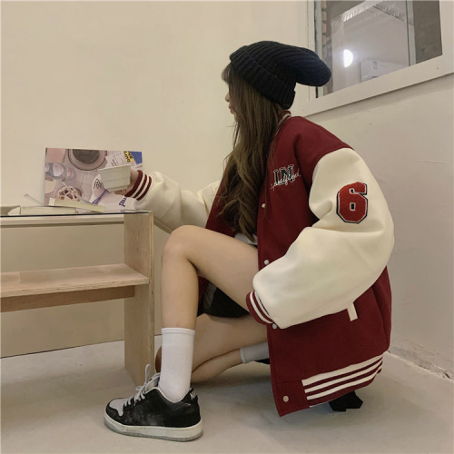High quality dragon and phoenix replica super baseball uniform for women autumn and winter thickened