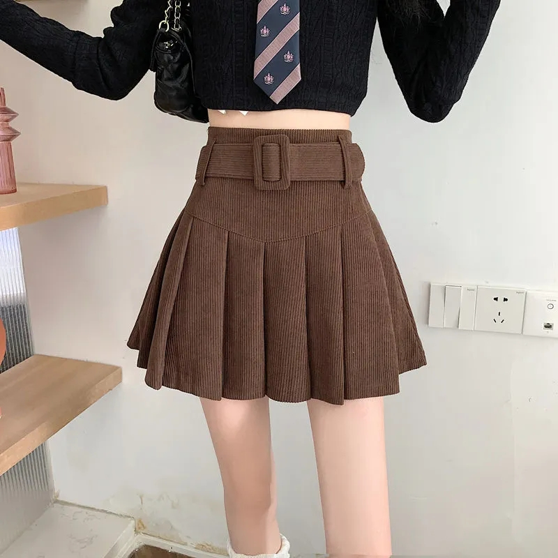 Pleated Skirt Autumn and Winter 2023 New Korean Fashion Hot Girl High Waist A-Line Skirt Slimming Versatile Half-length Skirt for Women