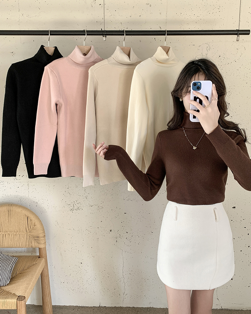 Real shot of velvet thickened turtleneck sweater for women 2023 autumn and winter new style all-in-one velvet inner bottoming shirt top