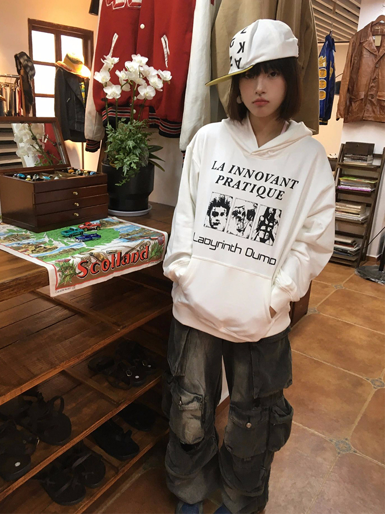 官圖  加絨250g / 大衛衣連帽秋冬款衛衣女加絨