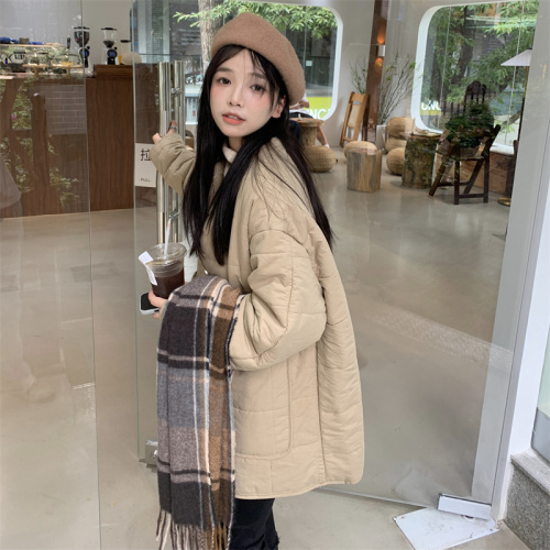 Actual shot ~ 2023 new collarless cotton jacket for women in winter, soft lamb wool jacket, versatile and thick