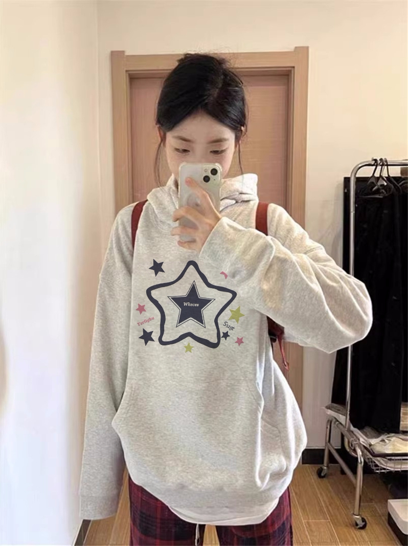 官圖  加絨250g / 大衛衣連帽秋冬款衛衣女加絨