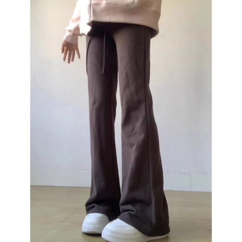 Pocketed hip and original thin pure cotton Chinese cotton thick composite silver fox velvet micro-flare pants