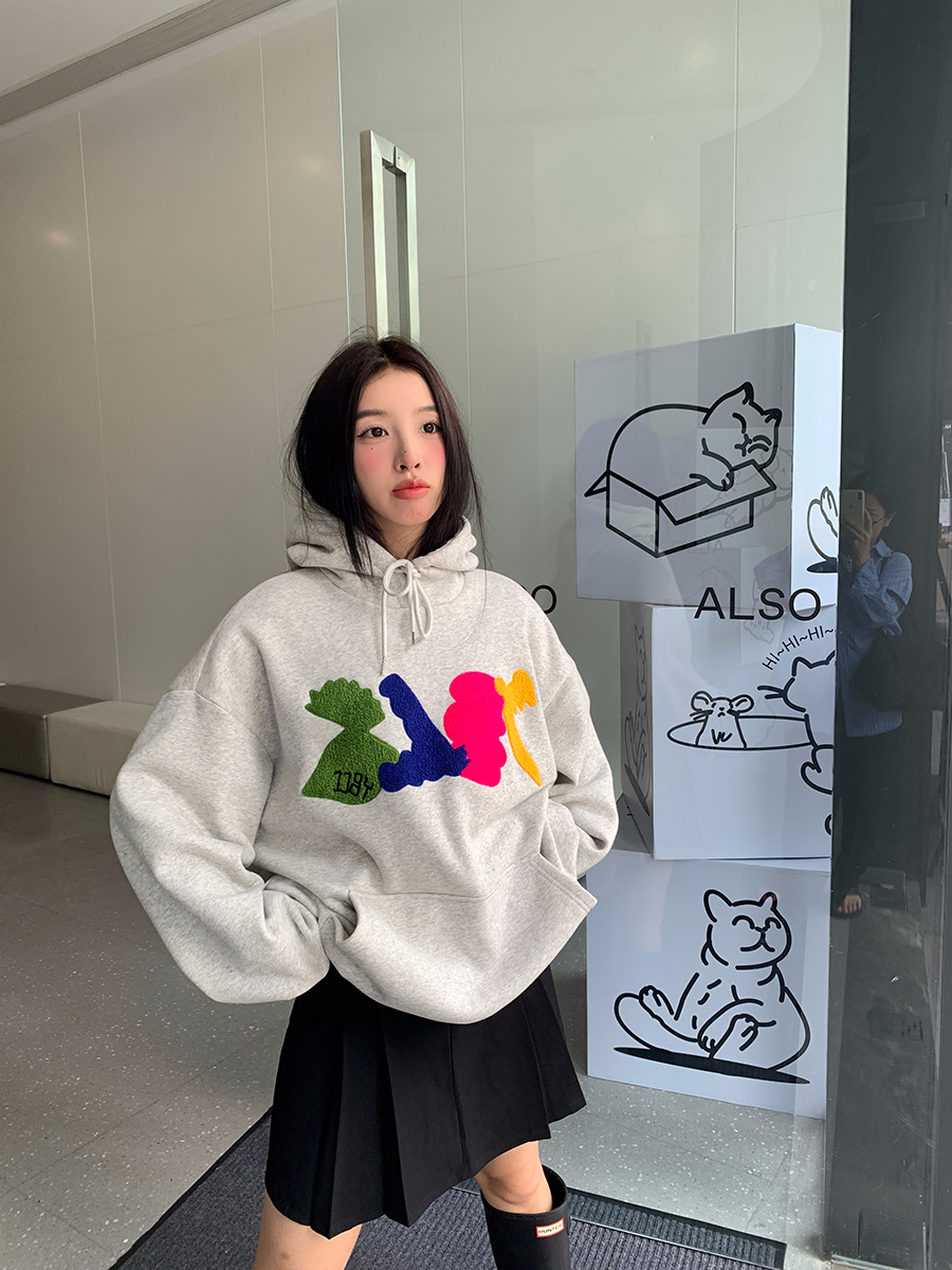 官圖  加絨250g / 大衛衣連帽秋冬款衛衣女加絨