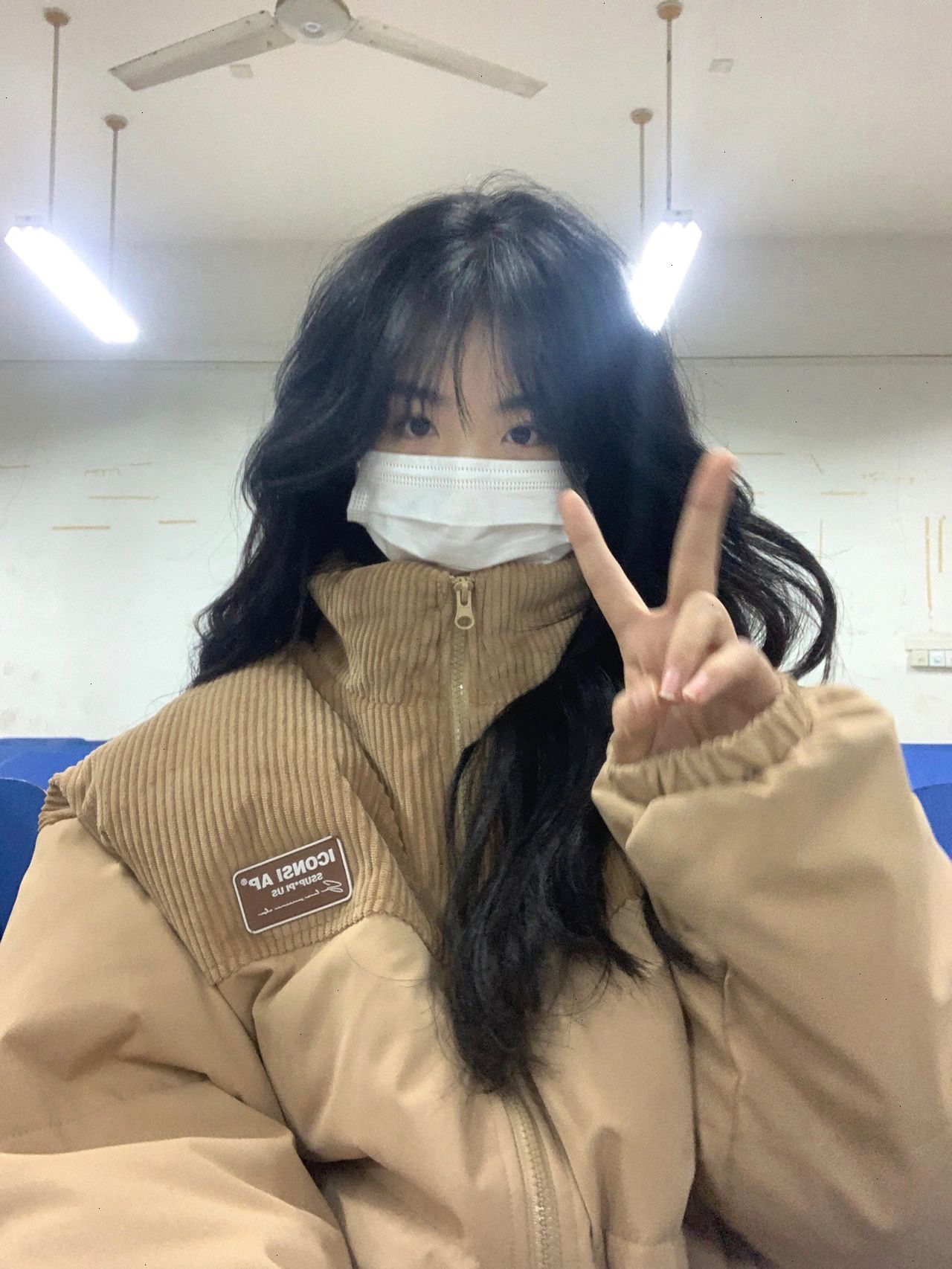 2023新款冬季羽絨棉服女外套小個子韓系燈芯絨拼接復古棉衣棉襖女