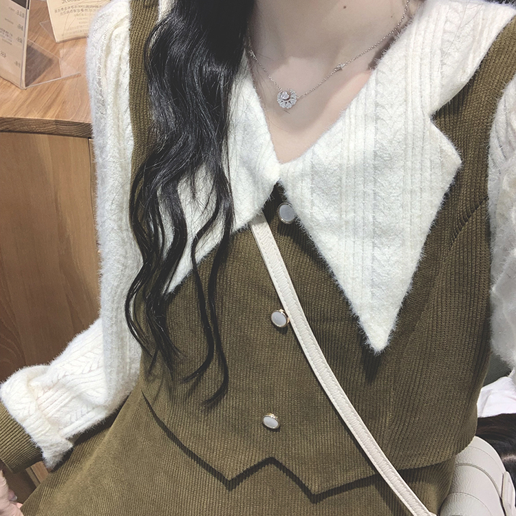 原版面料小香風長袖連衣裙2023新款女秋冬季高級感修身顯瘦氣質