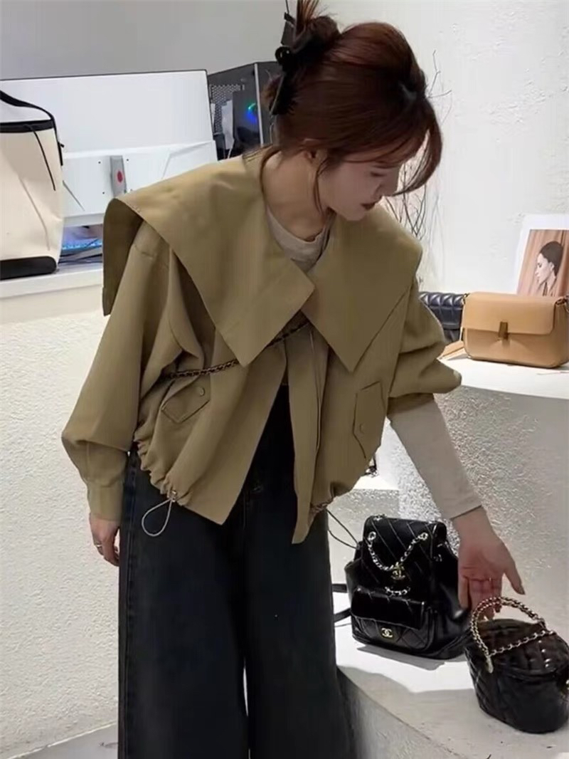 質量，有內里，西裝面料海軍領外套女短款小個子上衣韓版
