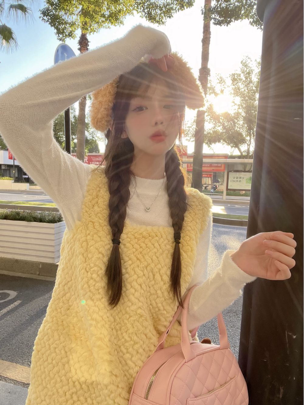 實拍三標齊甜美兩件套軟糯背心連衣裙+純色內搭