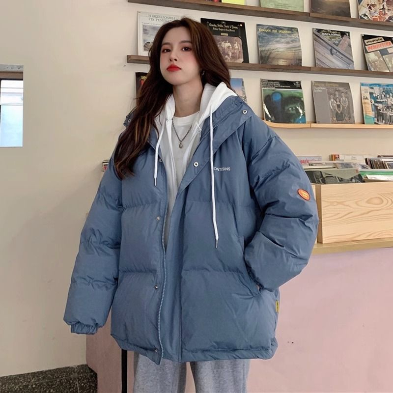 2023年秋冬季新款羽絨棉衣棉服女外套厚棉襖菱格棒球服oversize潮