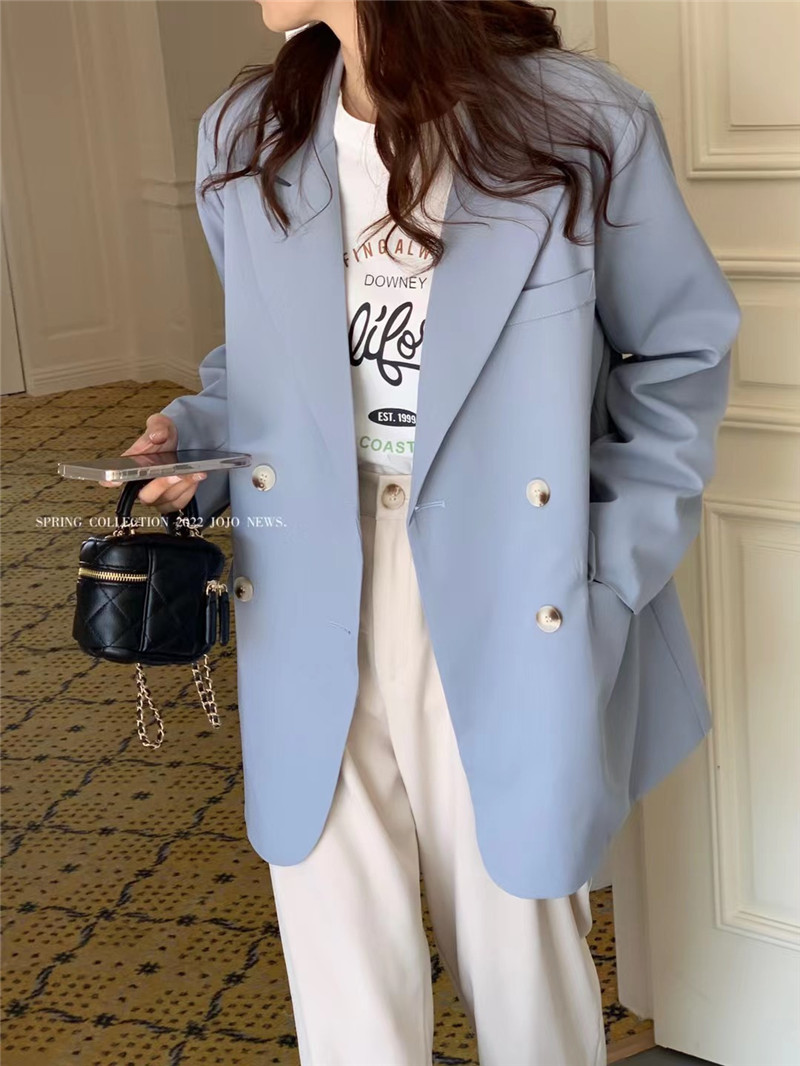 Actual shot of 2023 new Korean style loose chic high-end small suit