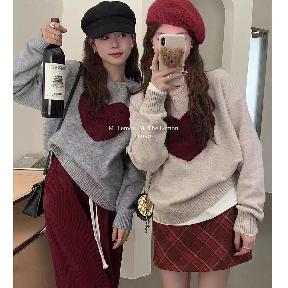 THE LEMON套頭寬鬆毛衣女款2023新款長袖針織衫洋氣減齡上衣秋冬