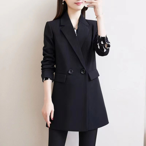 Loose casual black top small suit feminine Korean style ins spring and autumn jacket 2023 new suit
